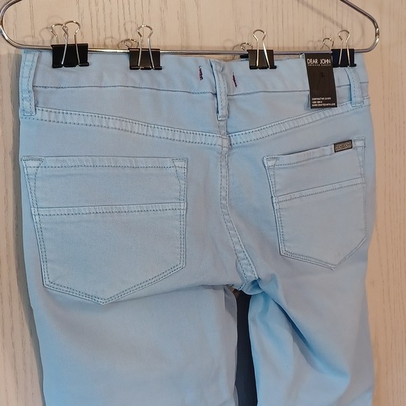 NWT Dear John Jeans, Size 27, Lt Blue, Cuffed Crop, 30W x 24L, Stretch Denim - Picture 11 of 11